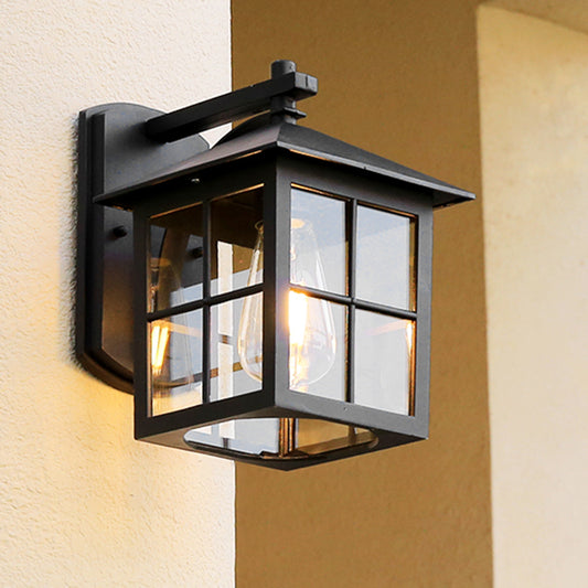 Outdoor Vintage Wall Lamp E27 Bulb Sconce Light Fixtures Retro LED Wall Lamp Porch Yard Garden Lighting Black Bronze