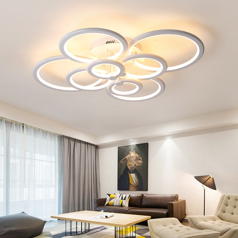 Gleam RC Modern Led Ceiling Lights For Living Room Bedroom Study Room Ceiling Lamp Plafondlamp White Color