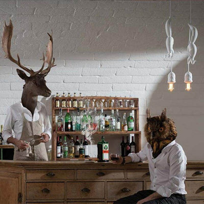 LED Hanglamp Squirrel Shape Nordic Creative Hanging Pendant Light Lamp For Dining Room Living Room Kids Room Pink Blue White E27