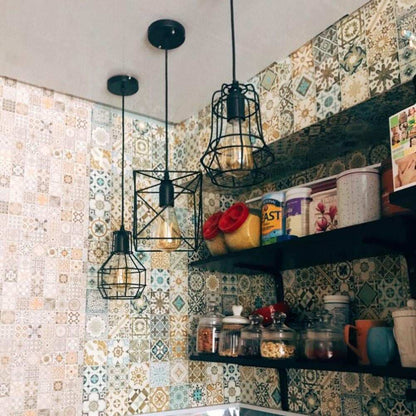 Nordic Pendant Lights Iron Minimalist Loft Cage Pyramid Pendant Lamp Modern Industrial Metal Hanging Lamp Parlor E26 E27 LED NEW