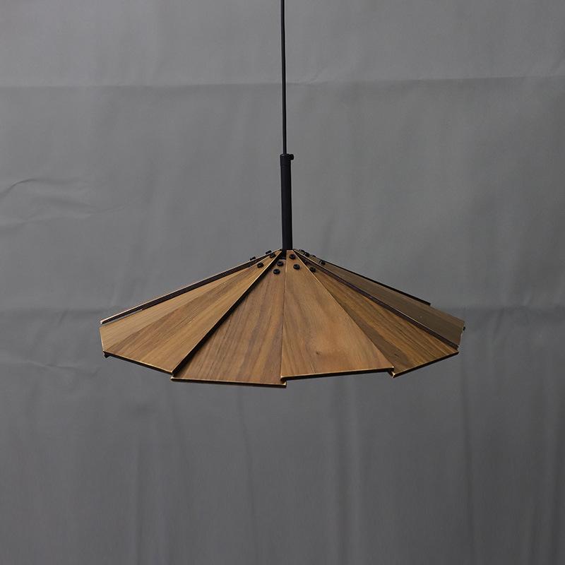 Nordic Minimalist Cafe Homestay Modern Wooden Flying Saucer Chandelier