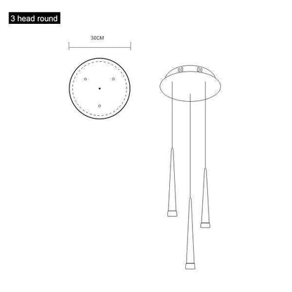 Modern Led Pendant Lights Fixture For Dining Room Aluminum Hardware Hanging Lamp  Lighting Restaurant Decorated For 15-30 Meters