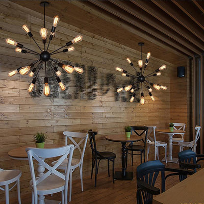 Vintage Industrial Loft Pendant Light 8/12/16/18 Heads Sputnik Pendant Lamp Restaurant Bar Lights