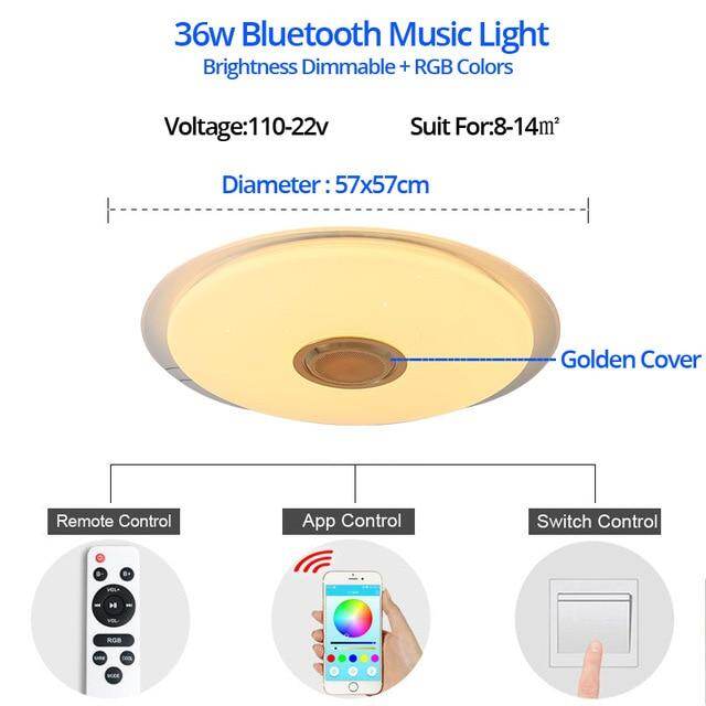 Music LED ceiling Lights RGB APP and Remote control ceiling lamp bedroom 25W 36W 52W living room light lampara de techo