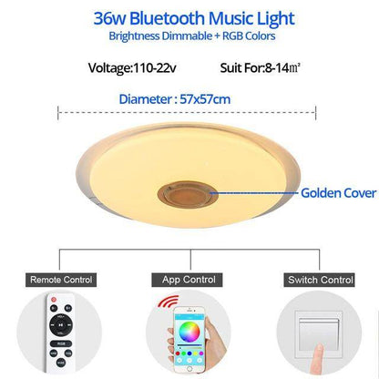 Music LED ceiling Lights RGB APP and Remote control ceiling lamp bedroom 25W 36W 52W living room light lampara de techo