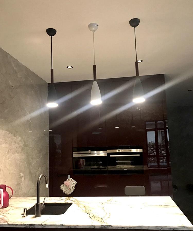 Nordic Minimalism Droplight E27 Aluminum Wood Pendant Lights, Home Restaurant Decor Lighting Lamp And Bar Showcase Spot Light