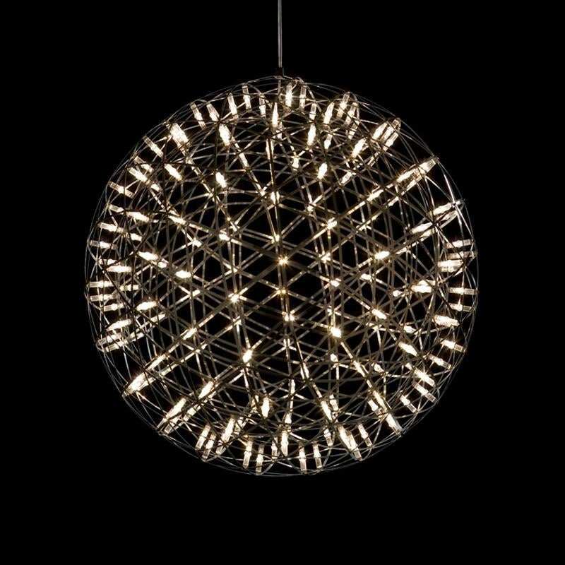 Modern Brief Loft Spark Ball LED Pendant Light Fixture Firework Ball Stainless Steel Pendant Lamps Home Deco Lighting