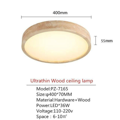 LED Ceiling Light Modern Lamp Panel Living Room Round Lighting Fixture Remote Control