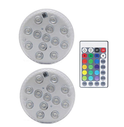 Upgrade 13 LED RGB Submersible Light With Magnet and Suction Cup Swimming Pool Light Underwater Tea Night Light for Pond