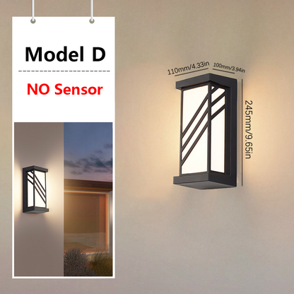 Outdoor Lamps Motion Sensor Wall Light Waterproof AC85-265V 16/30W Exterior Wall Lamp For Garden Light Street Lamp