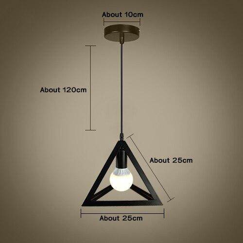 Modern Pendant Light Black Iron Hanging Cage Vintage E27Led Lamp Bulb Industrial Loft Retro Dining Room Restaurant Bar Counte