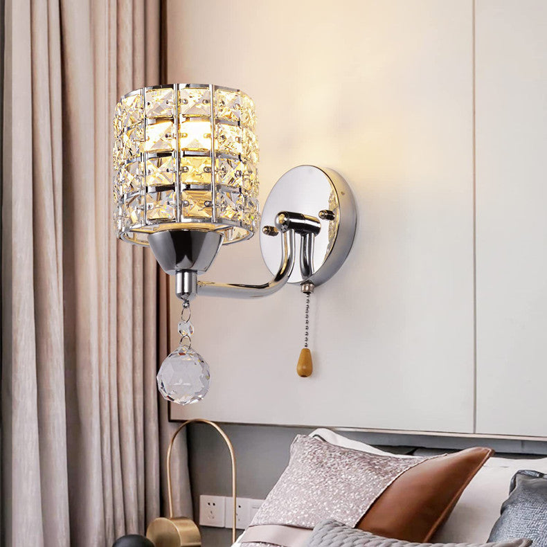 Decorative Crystal Wall Lamps Simple Cyrstal Wall Lights for Bedroom Living Room Crystal Wall Lighting