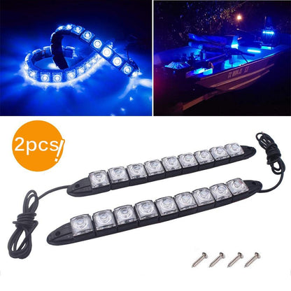 2Pcs/Set LED Signal Navigation Light Strip Waterproof Port Starboard Marine Boat Car Auto Signal Navigation Light Strip New