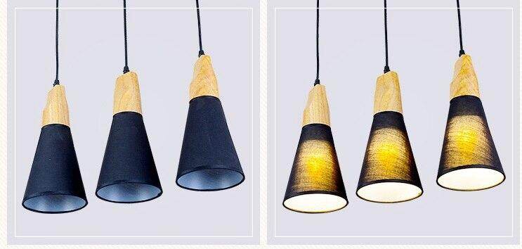Modern Lights Pendant , Natural Wooden Pendant Lamp Lighting Fixture For Cafe Bar Living Room Kitchen Island Lamp