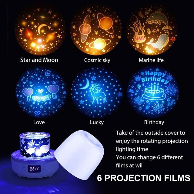 with Bluetooth Music Speaker Rotating LED Projector Dimmable colors Random Color Wedding Party Gift Projector Light