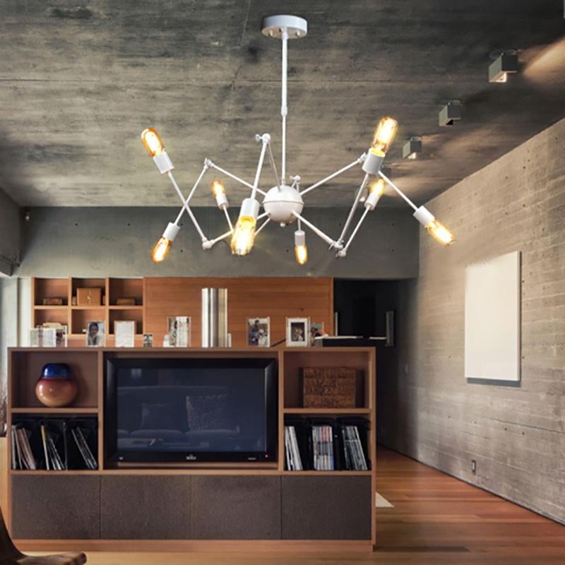 Art Deco Modern Spider Pendant Lights With 6/8/10/12 Heads Adjustable E27 Led For Restaurant Bar Cafe Office Bedroom Living Room