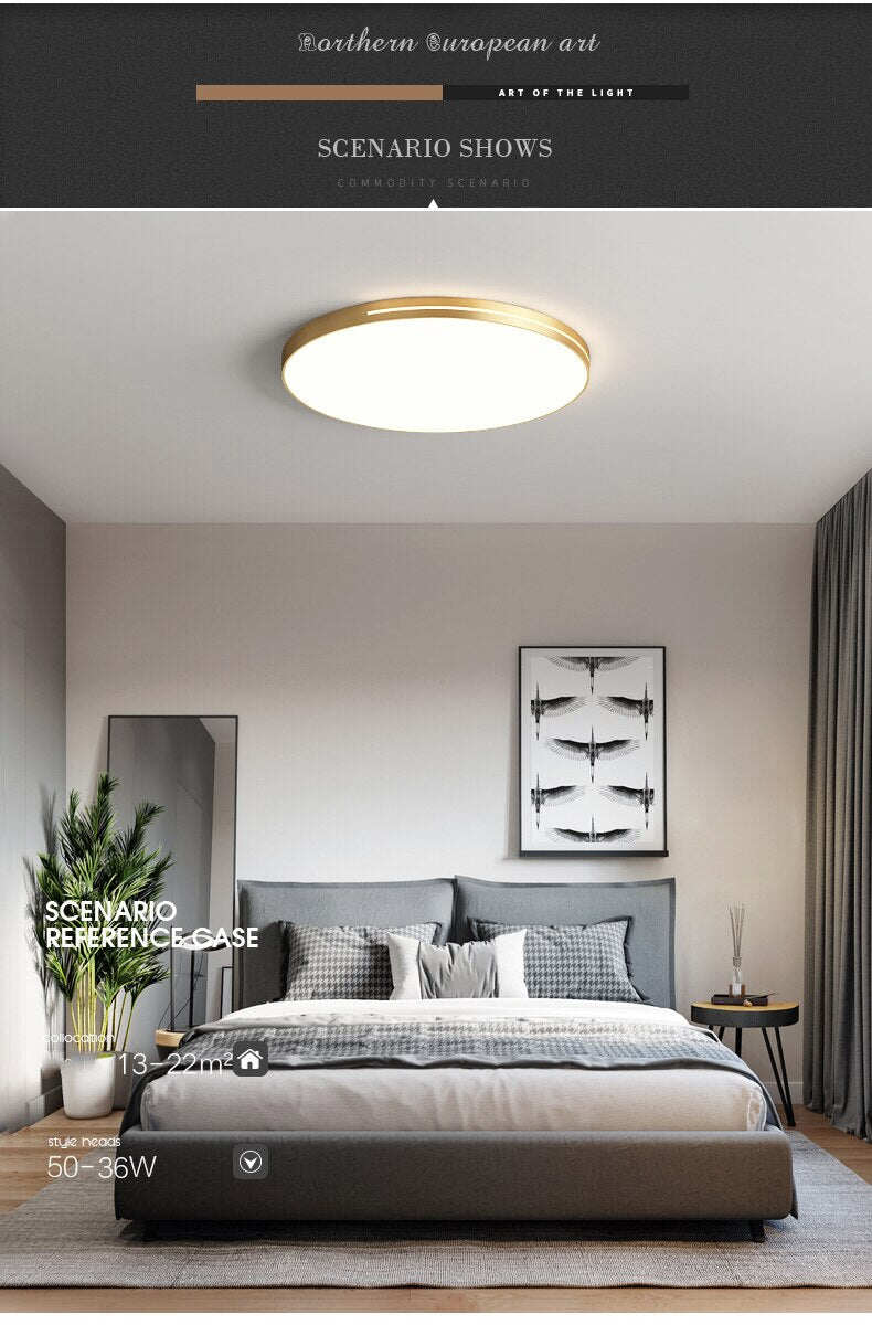 Modern atmosphere light luxury ultra thin ceiling lamp bedroom living room kitchen dining room ceiling lamp