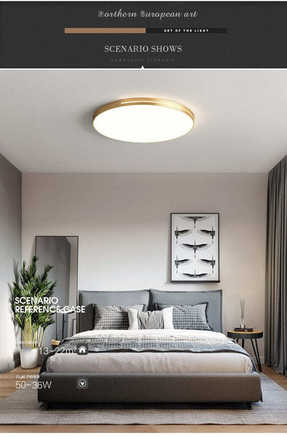 Modern atmosphere light luxury ultra thin ceiling lamp bedroom living room kitchen dining room ceiling lamp