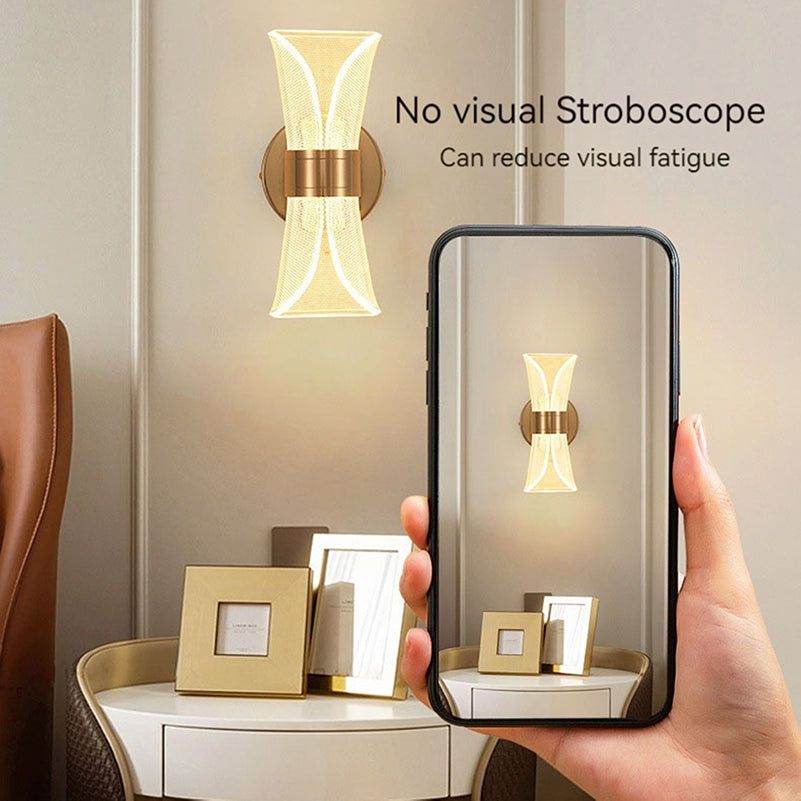 Luxury Wall Lamp Bedroom Bedside Lamp Online Celebrity Hotel Living Room LED Acrylic Background Wall Creative Street Lamp