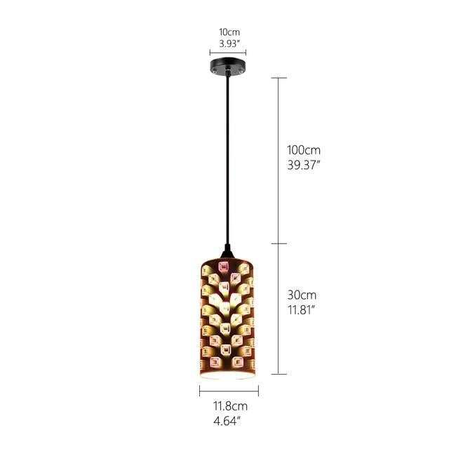 Modern 3D Colorful Romantic Starry Sky Hanging Glass Shade Pendant Lamp Lights Fixture E27 For Bedroom Restaurant Living Room