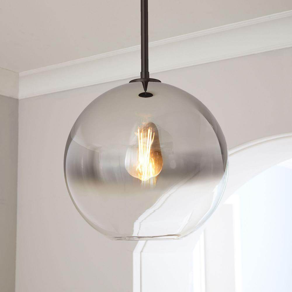 Modern Glass Ball Pendant Light Gradient Color Hanging Lamp Hanglamp Kitchen Light Fixture Dining Living Room Luminaire