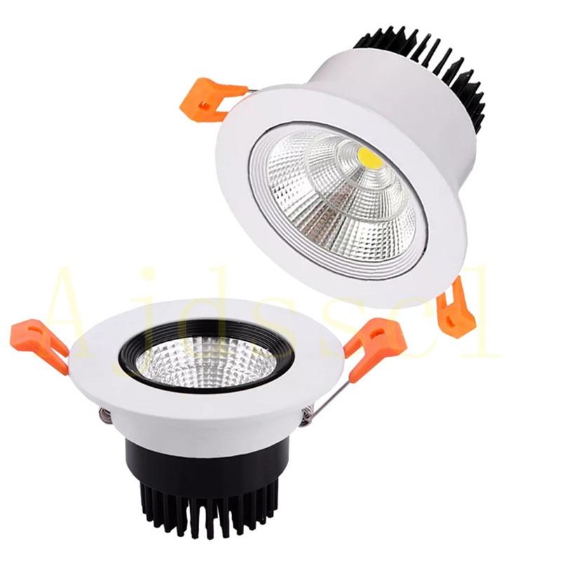 Led Downlight Dimmable lamp 3w 5w 7W 12w 15w 20w  30w 40w cob led spot 220V/110V ceiling recessed downlights round panel light