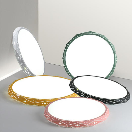 Modern Ceiling Light LED Iron Acrylic Circle Metal Crystal Colorful Indoor Lamp Panel Living Bedroom Shop Indoor Light Fixture