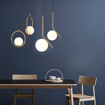 DX Modern Living room/Bedroom/Minimalist/Restaurant Pendant Light Nordic Clothing Decoration Glass Ball Pendant Lamp