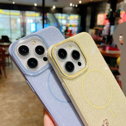 Glitter Bling For Magsafe Phone Case For iPhone 16 15 14 13 Pro Max Plus Magnetic Wireless Charging Fashion Candy Cover