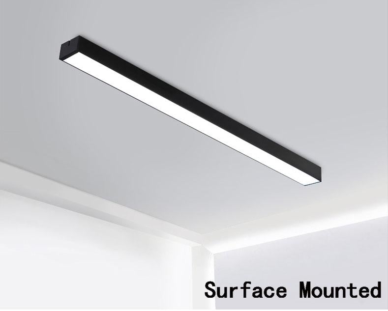LED Strip Light Splicing Office Chandelier Indoor Surface Mounted Conference Room Exhibition Hall Workbench Hanging Line Light