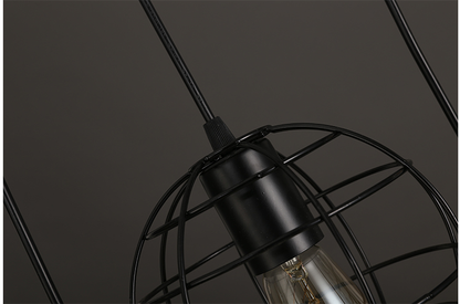 LED Indoor E27Modern Cage Pendant Light Iron Minimalist Retro Scandinavian Loft Pendant Lamp Metal Hanging RestaurantLamp