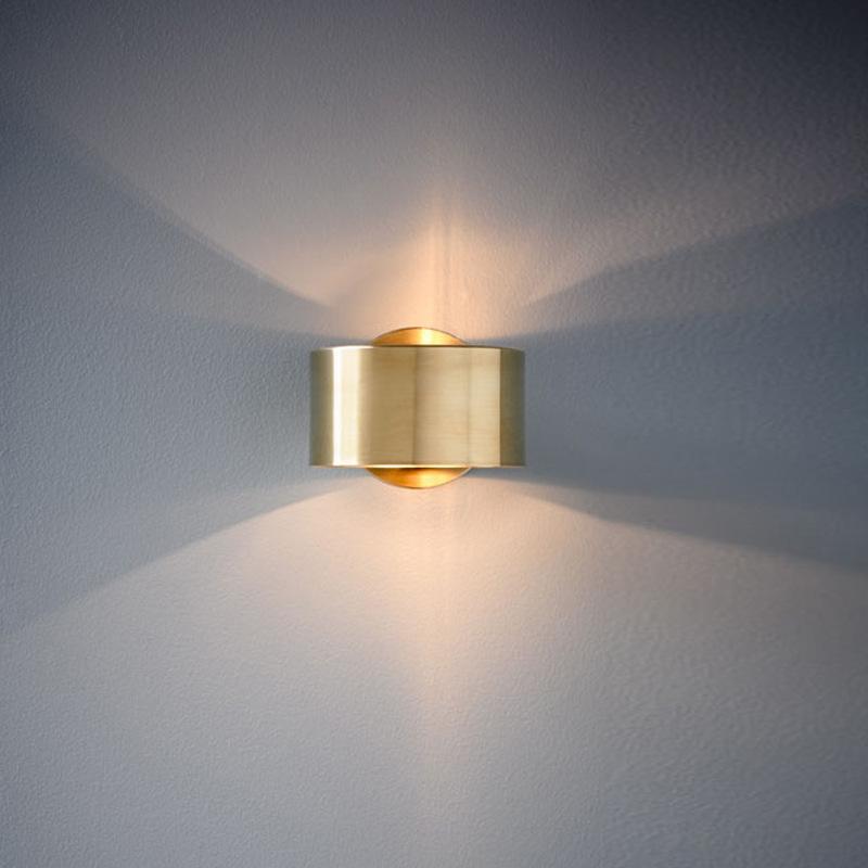 Post Modern Dining Room Bedroom Bedside Hotel Fashion Simple Creative Small Copper Wall Lamp