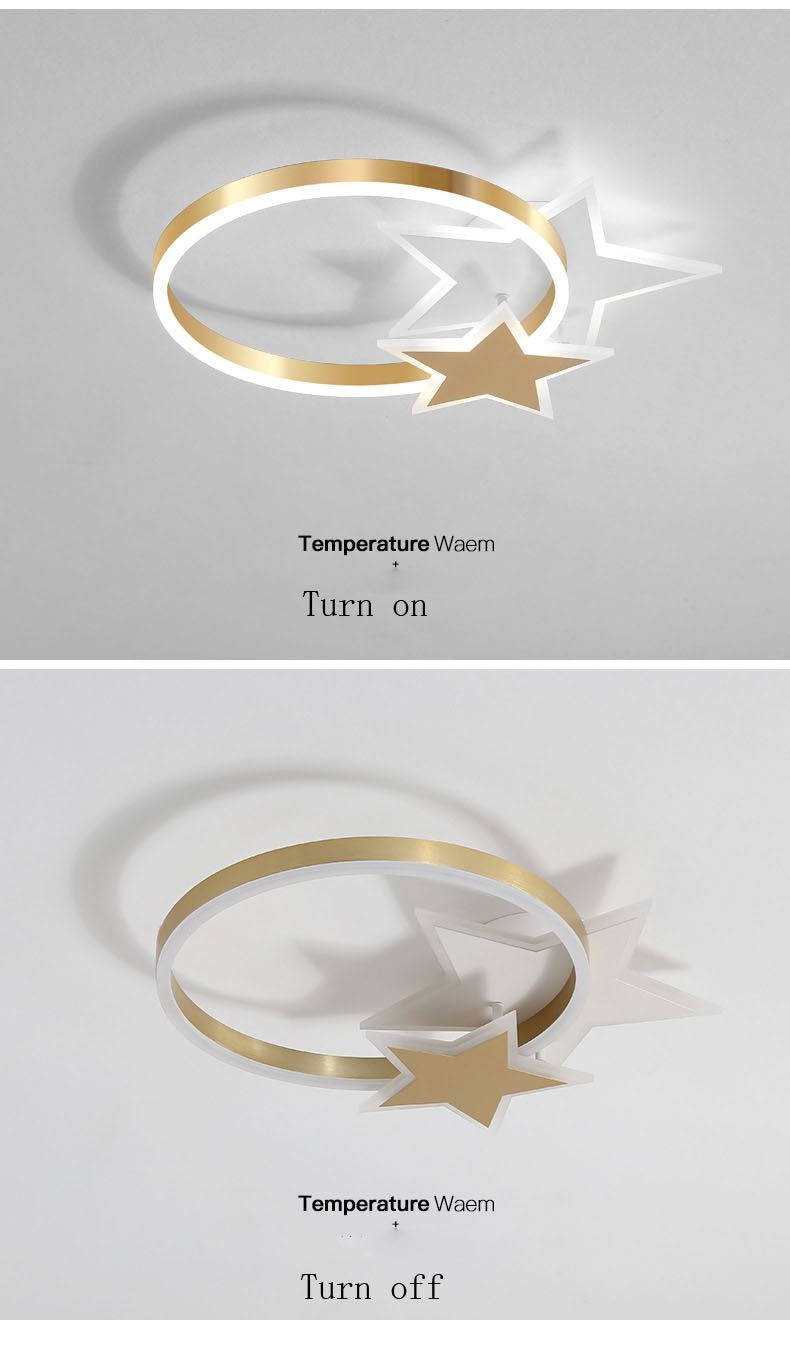 Simple Creative Copper LED Ceiling Lamp