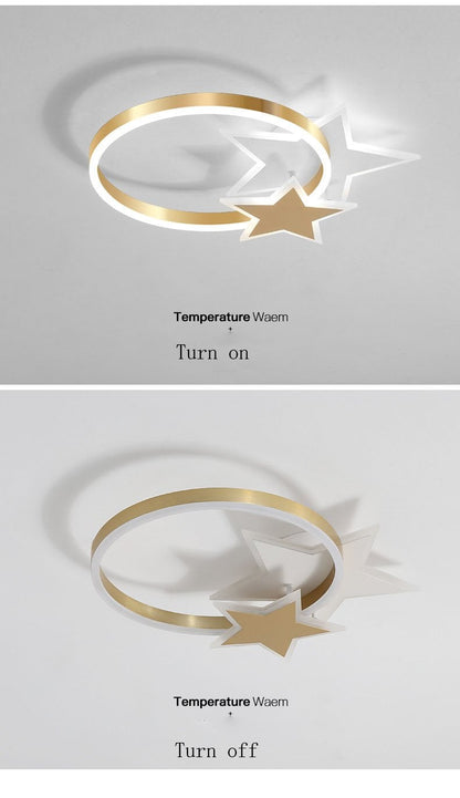Simple Creative Copper LED Ceiling Lamp