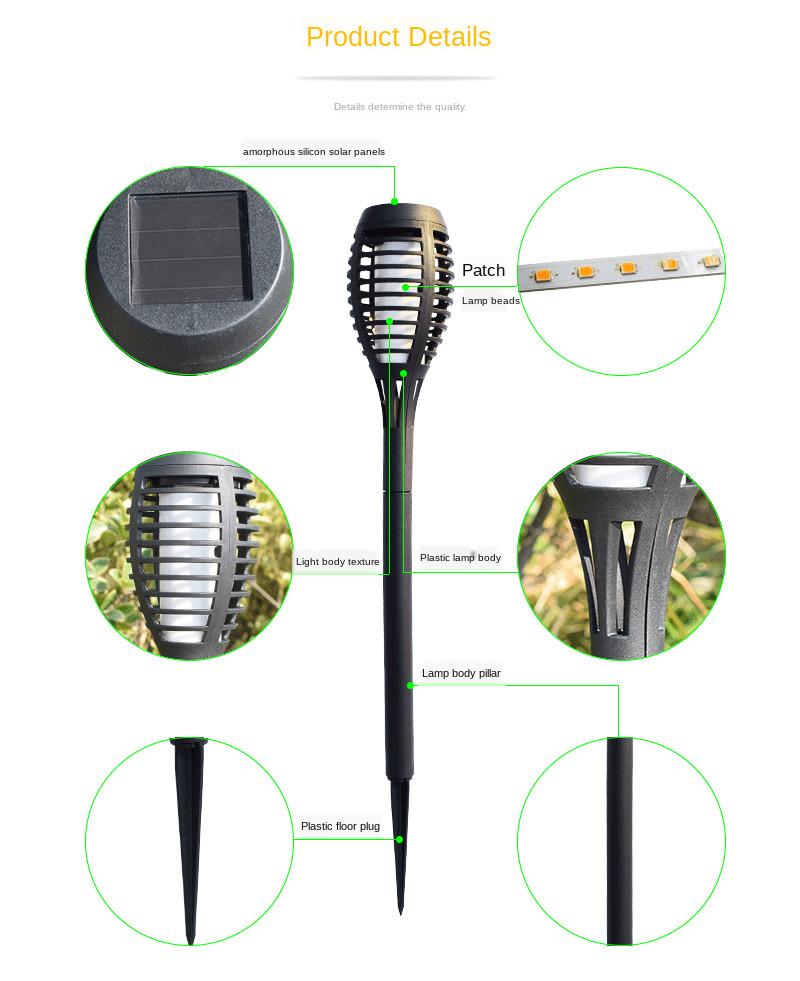 LED Solar lawn Lights Outdoor IP67 Lamp for Courtyard Garden Balcony Waterproof Led Solar Garden Light lawn night light