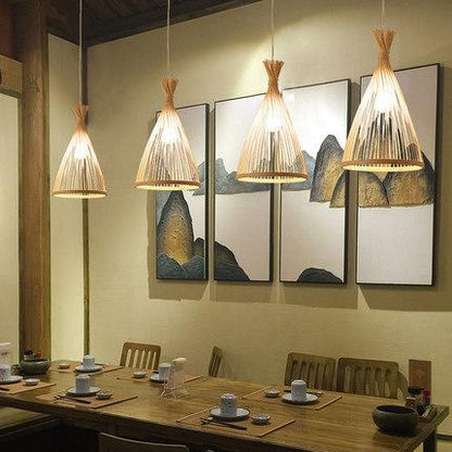 Restaurant Chandelier Bamboo Creative Personality Simple