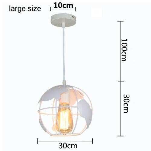 Pendant Light Black/White Creative E27 bulbs Earth Iron Pendant Lamp Edison Bulb for Kitchen Dining Room Restaurant pendant lamp