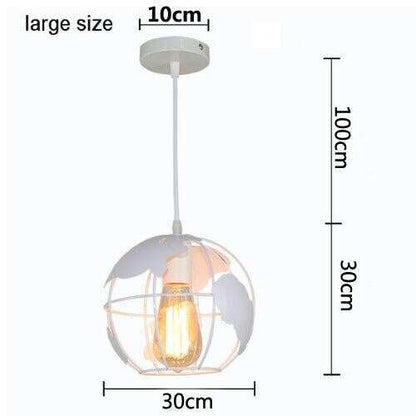 Pendant Light Black/White Creative E27 bulbs Earth Iron Pendant Lamp Edison Bulb for Kitchen Dining Room Restaurant pendant lamp
