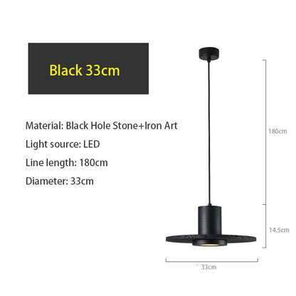 High end Nordic postmodern design bedside lamp, black hole stone foyer, balcony, small pendant lamp, industrial style restauran