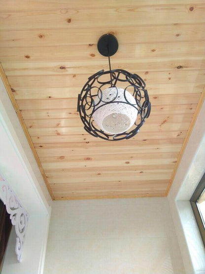 modern cage pendant light iron minimalist retro Scandinavian loft pyramid pendant lamp metal Hanging Lamp E27 Indoor DD01