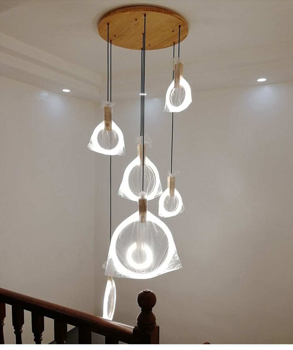 LED Nordic Wooden Iron Acryl Rings DIY LED Lamp LED Light.Pendant Lights.Pendant Lamp.Pendant light For Dinning Room Foyer