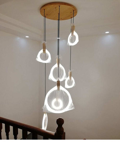 LED Nordic Wooden Iron Acryl Rings DIY LED Lamp LED Light.Pendant Lights.Pendant Lamp.Pendant light For Dinning Room Foyer