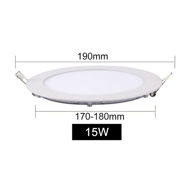 LED Panel Light 3W 4W 6W 9W 12W 15W 18W Ultra Thin Spot LED 110V Round Recessed Spot Light Lamp For Living Room