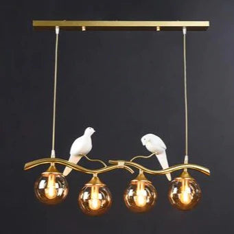 Simple Modern Living Room Bird Decorative Lamp Personalized Creative Hotel Bedroom Nordic LED Light Luxury Dining Room Chandelier