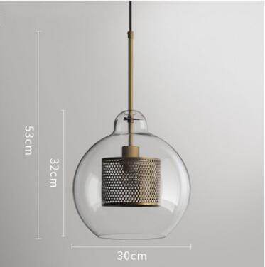 Nordic Modern Simple Glass Ball Single Head E27 LED Pendant Lights Personality Decorative Lighting For Living Room Bedroom Cafe