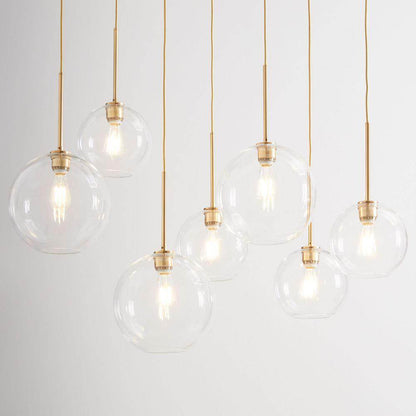 Modern Glass Ball Pendant Light Gradient Color Hanging Lamp Hanglamp Kitchen Light Fixture Dining Living Room Luminaire