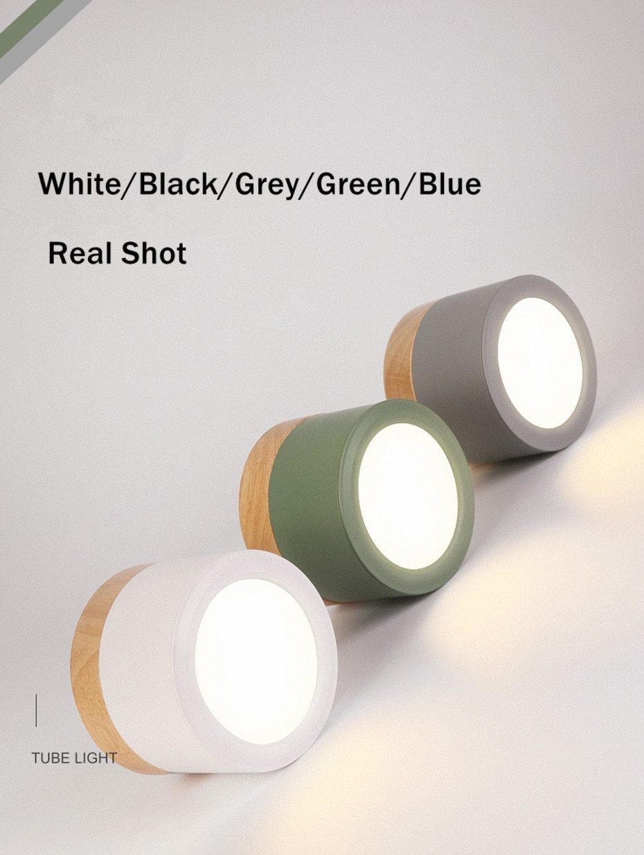 LED Downlight Dimmable 5W 12W Led Surface Mounted Ceiling Downlight Nordic Iron+wood Spot light for indoor Foyer,Living Room