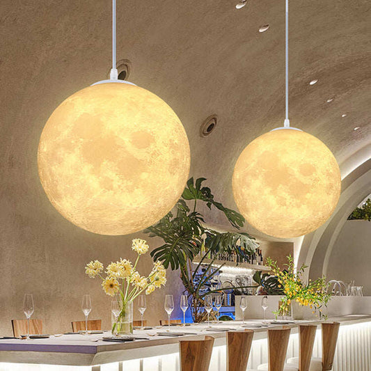 Creative Restaurant Bar Decoration Chandelier Hotel Bedroom Living Room Moon-shaped Lamps
