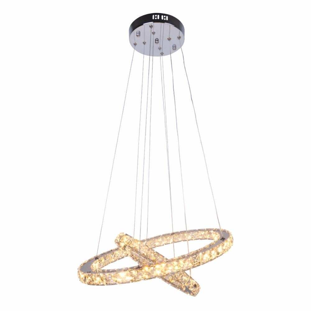 Crystal Modern led ceiling light warm white Bedroom living room lights Circle Rings Cristals avize Indoor Modern Ceiling Lamp