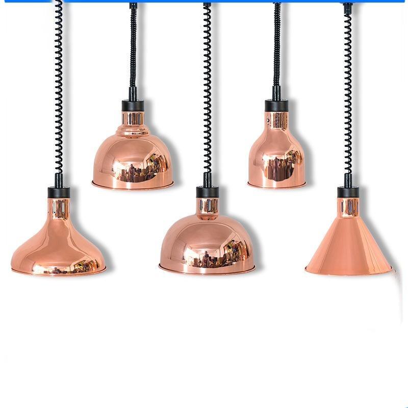 Restaurant Food Insulation Lamp Heating Lamp Commercial Chandelier Single-head Food Insulation Heating Lamp Barbecue Lamp
